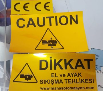 Etiket folyo baskı görsel bir tasarım